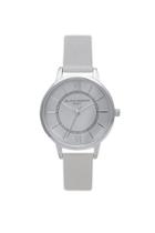 Topshop *grey And Silver Watch By Olivia Burton