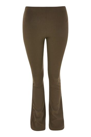 Topshop Petite Skinny Rib Flare Pants