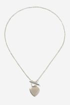 Topshop Heart T-bar Chain Necklace