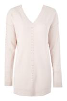 Topshop 'longline Soft Pointelle Detail Jumper