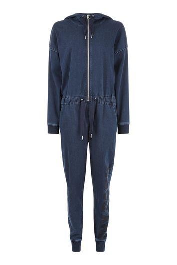 Topshop Oversized Denim Jumpsuit By Ivy Park