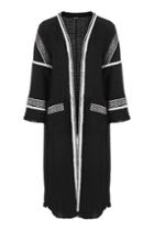 Topshop Embroidered Duster Coat