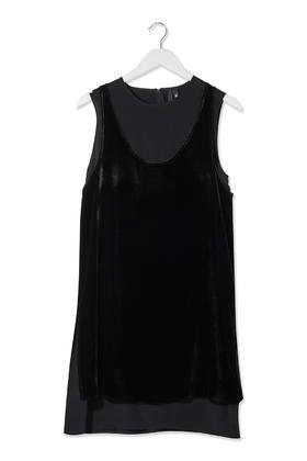Topshop Velvet Overlay Dress