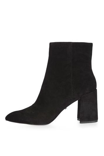 Topshop Heart Suede Flare Heel