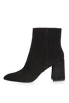 Topshop Heart Suede Flare Heel