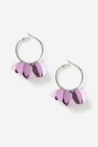 Topshop *pink Sequin Hoop Earrings