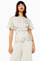 Topshop Check Blouse