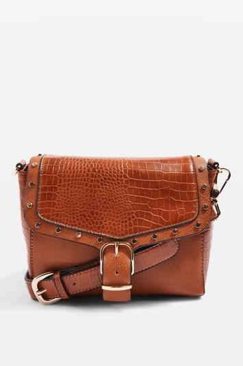 Topshop Romeo Crocodile Effect Cross Body Bag
