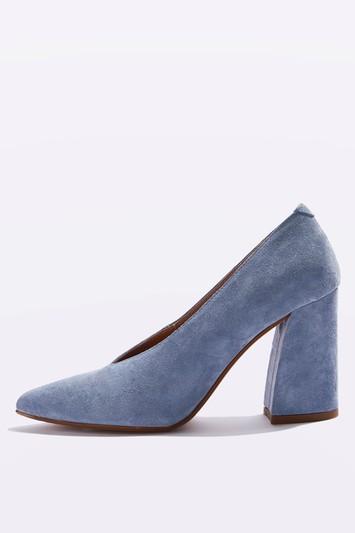 Topshop Gina V-cut Flare Block Heels Shoes