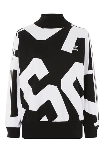 Topshop *letter Print Crew Sweatshirt By Adidas Originals