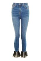 Topshop Moto Tulle Hem Jamie Jeans