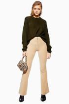 Topshop Corduroy Zip Flared Trousers