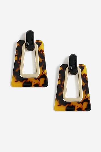 Topshop Tort Knocker Earrings
