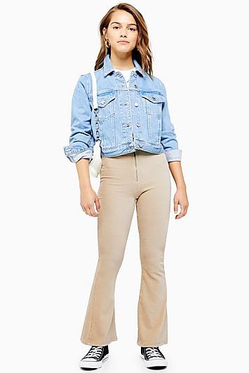 Topshop Petite Corduroy Flare Trousers