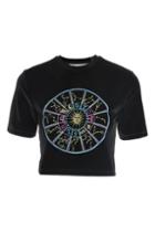Topshop Horoscope Velour Crop T-shirt By Tee & Cake