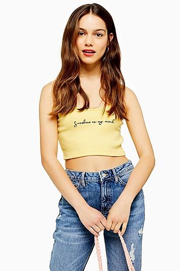 Topshop Petite 'sunshine On My Mind' T-shirt