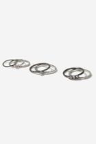 Topshop Engraved Twisted Ring Multipack