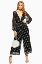 Topshop Silver Metallic Thread Jumpsuit