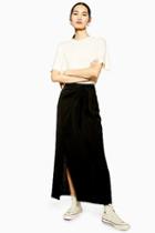 *black Wrap Skirt By Topshop Boutique