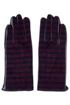 Topshop Check Leather Gloves