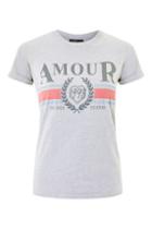 Topshop 'amour' Slogan T-shirt