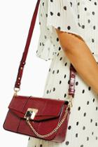 Topshop Crissy Red Chain Cross Body Bag