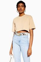 Topshop Stone Washed Cropped T-shirt