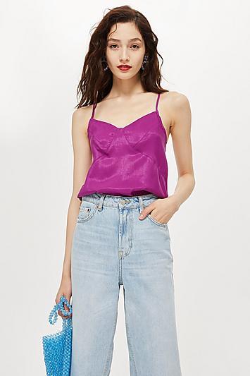 Topshop Petite Seam Detail Camisole Top