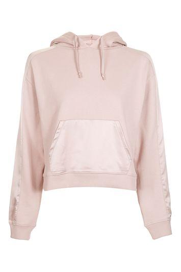 Topshop Satin Hoodie