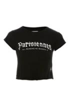 Topshop 'parisiennes' Slogan Cropped T-shirt By Sixth June