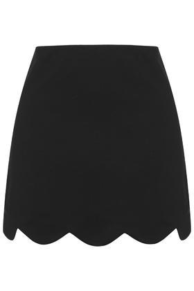 Topshop Petite Scallop Hem Mini Skirt