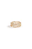 Topshop *gold Look Cut Out Ring