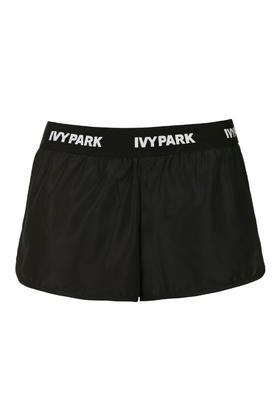 Topshop Logo Waistband Runner Shorts By Ivy Park