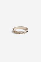 Topshop *gold Look Engraved Band Ring