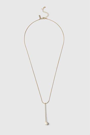 Topshop Pearl Stick Pendant Necklace