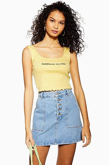 Topshop Sunshine On My Mind Vest
