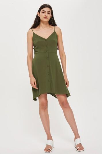 Topshop Tall Button Through Mini Dress