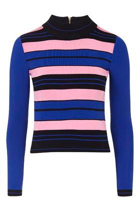 Topshop Hyper Colour Stripe Top