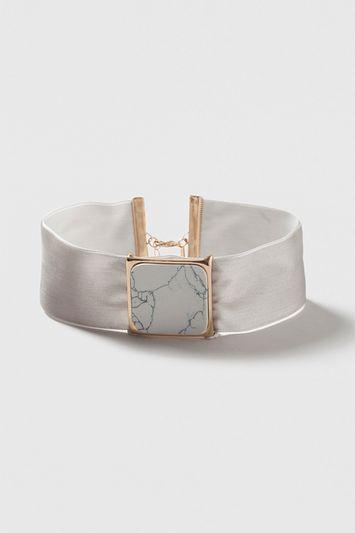 Topshop Semi-precious Velvet Choker
