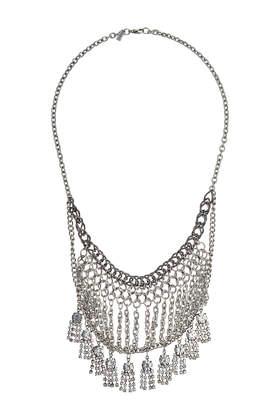 Topshop Multi-chain And Rhinestone Necklace