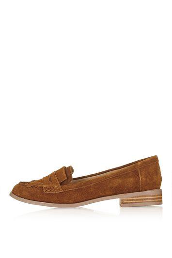 Topshop Line Fringed Loafers