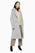 Topshop Grey Slouch Coat