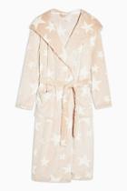 Topshop Nude Star Print Long Dressing Gown