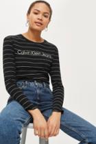 Topshop Long Sleeve Stripe T-shirt By Calvin Klein