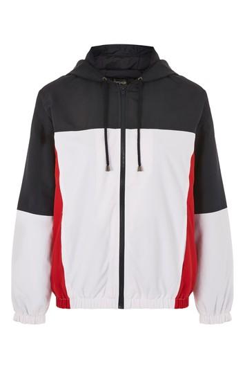 Topshop Colour Block Windbreaker Jacket