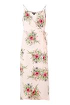 Topshop Petite Strappy Floral Wrap Dress