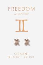 Topshop Gemini Symbol Stud Earrings