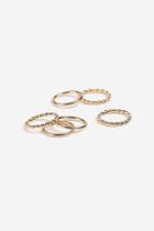 Topshop Textured Midi Ring Pack