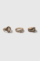 Topshop Engraved Pearl Ring Pack