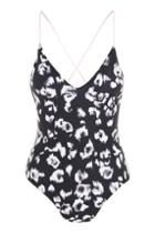 Topshop Smudge Reversible Swimsuit